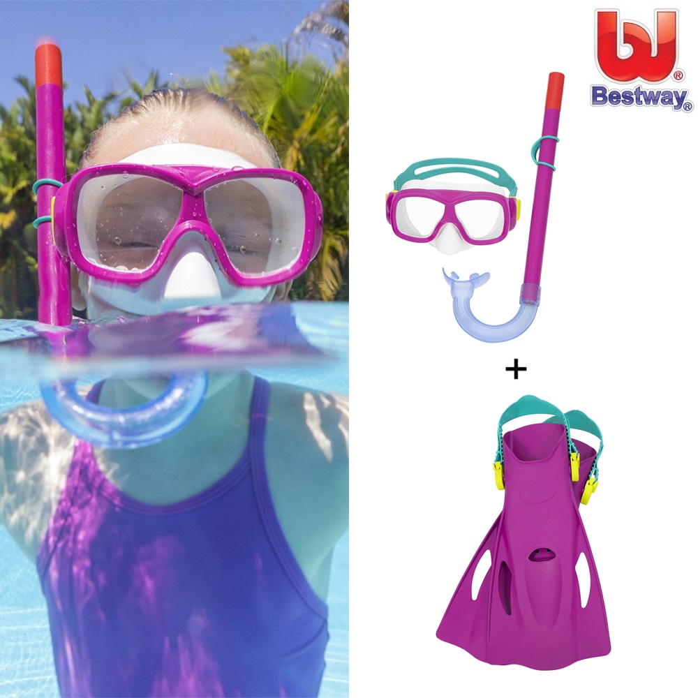 Snorkelēšanas komplekts bērniem - Bestway Burst Essential Cerise