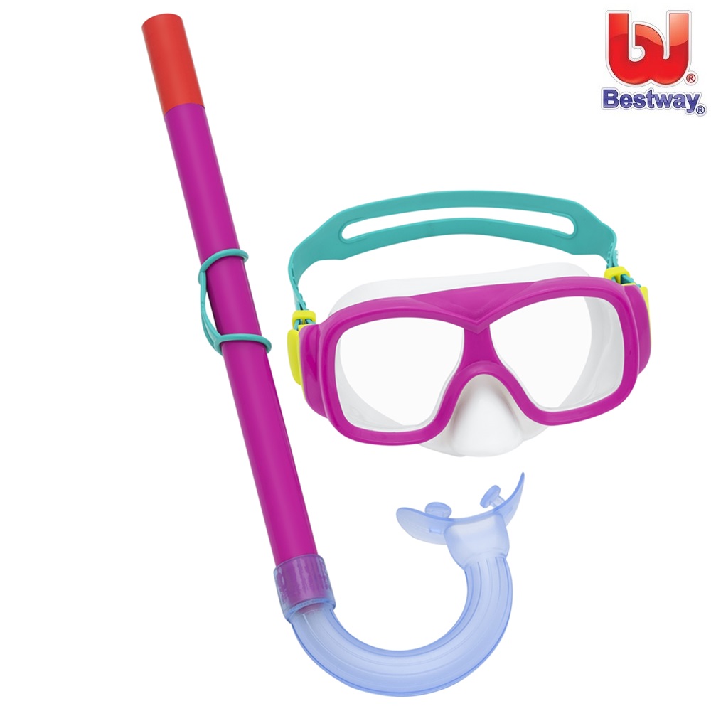 Bērnu snorkelēšanas komplekts Bestway Explorer Cerise