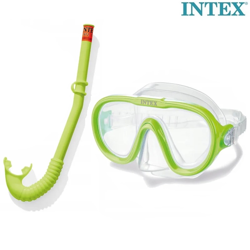 Bērnu snorkelēšanas komplekts Intex Adventurer Green