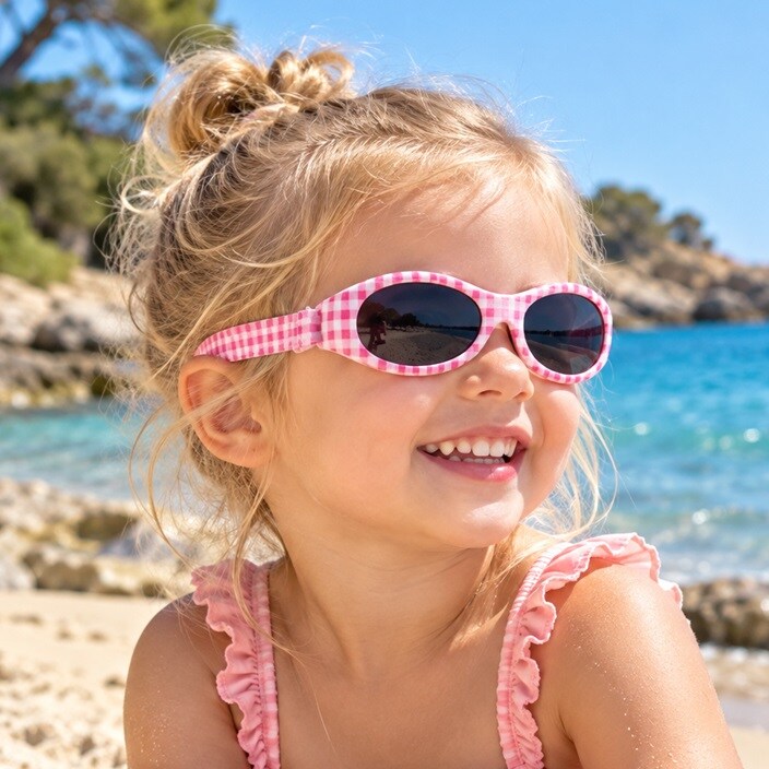 Bērnu saulesbrilles – KidzBanz Pink Checkers