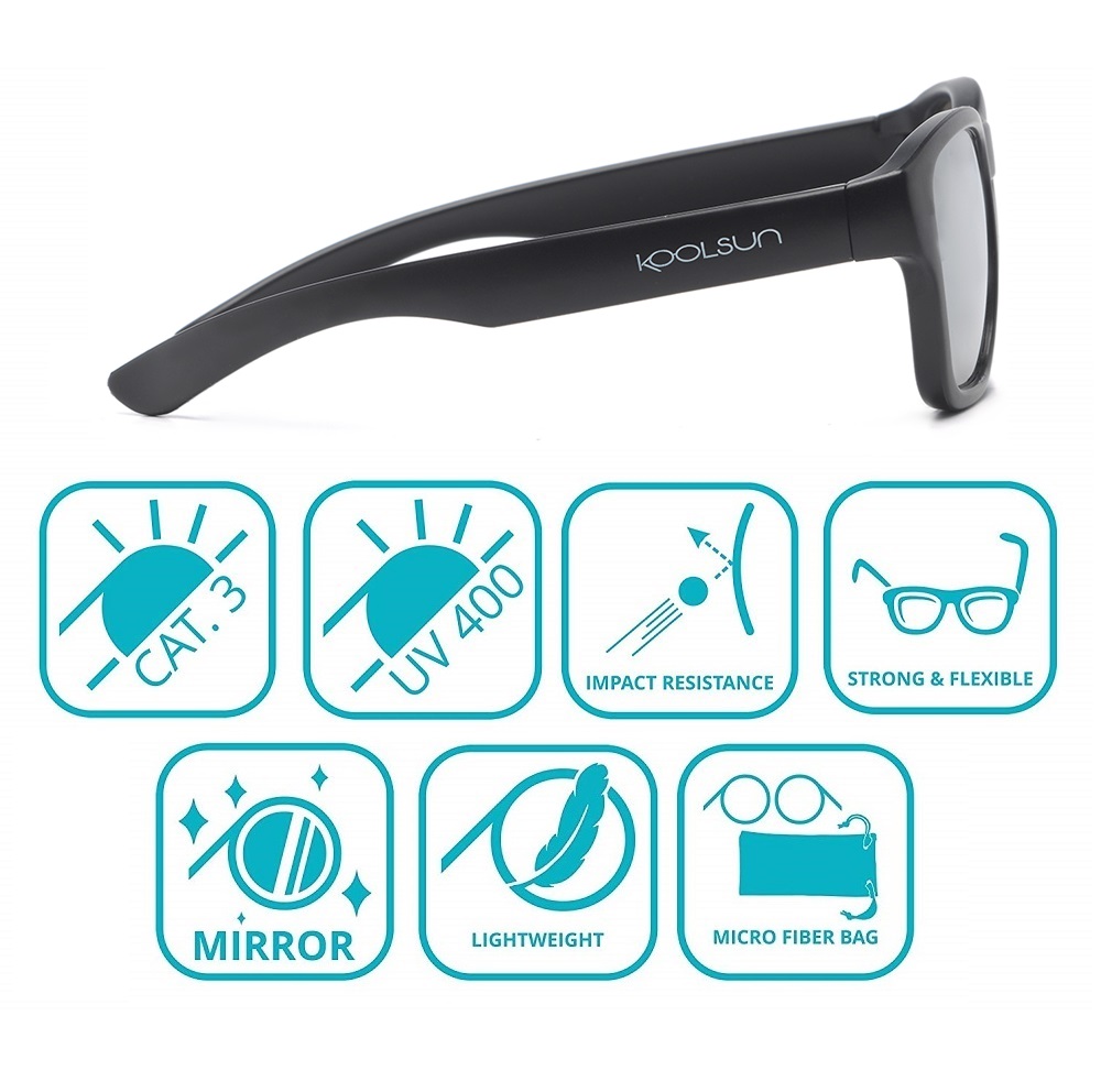 Saulesbrilles bērniem - Koolsun Aspen Black
