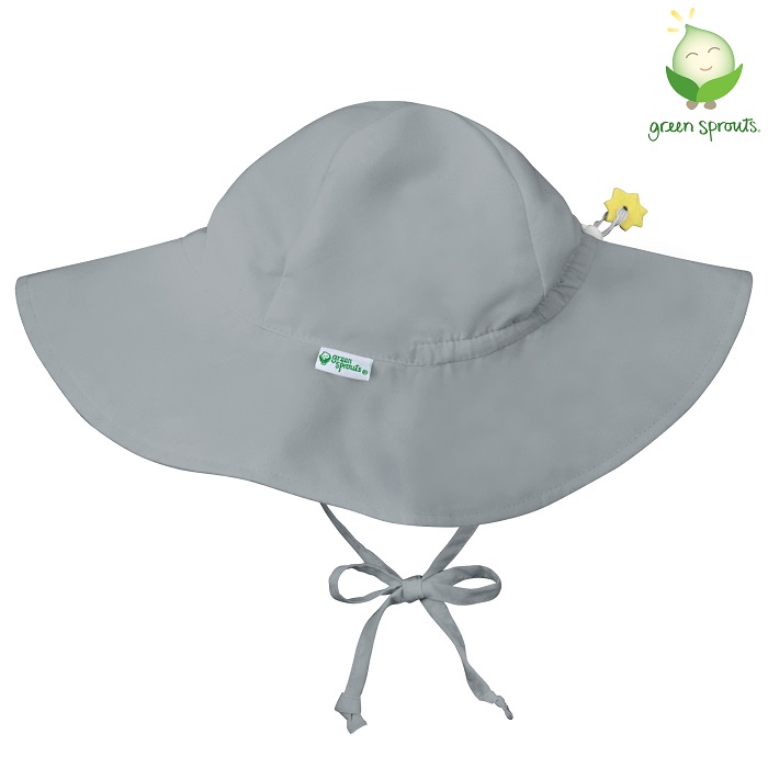 Vasaras saules cepure bērniem un mazulim Green Sprouts Grey