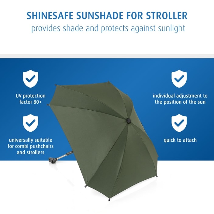 Saulessargs ratiņiem - Reer ShineSafe Forest Green