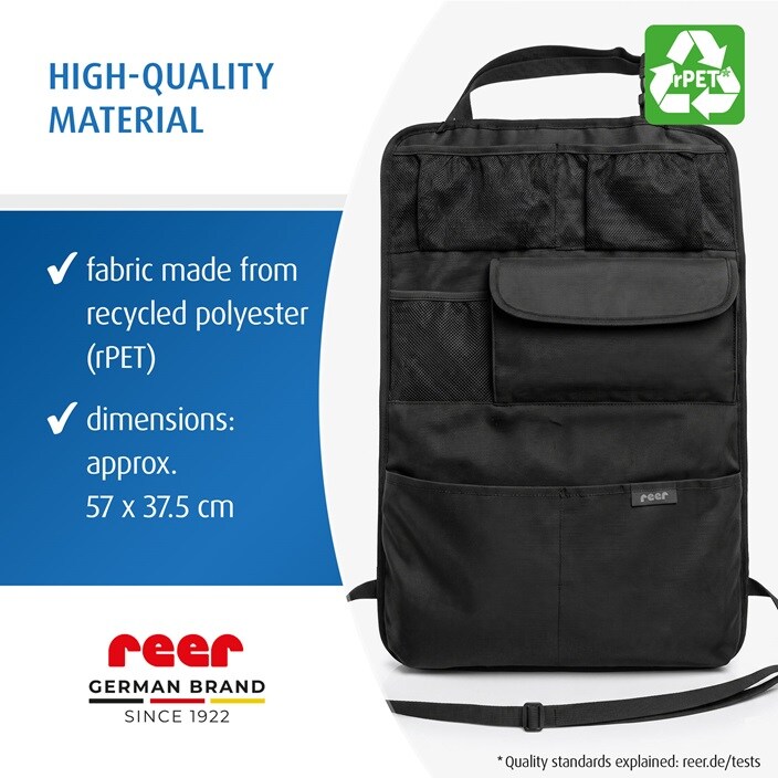 Auto sēdekļa organizators - Reer TravelKid Tidy Black