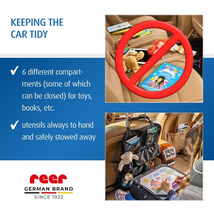 Auto sēdekļa organizators - Reer TravelKid Tidy Black