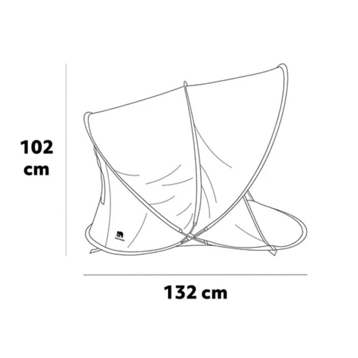 Pludmales telts - Deryan Pop-up Beachten XXL Cream