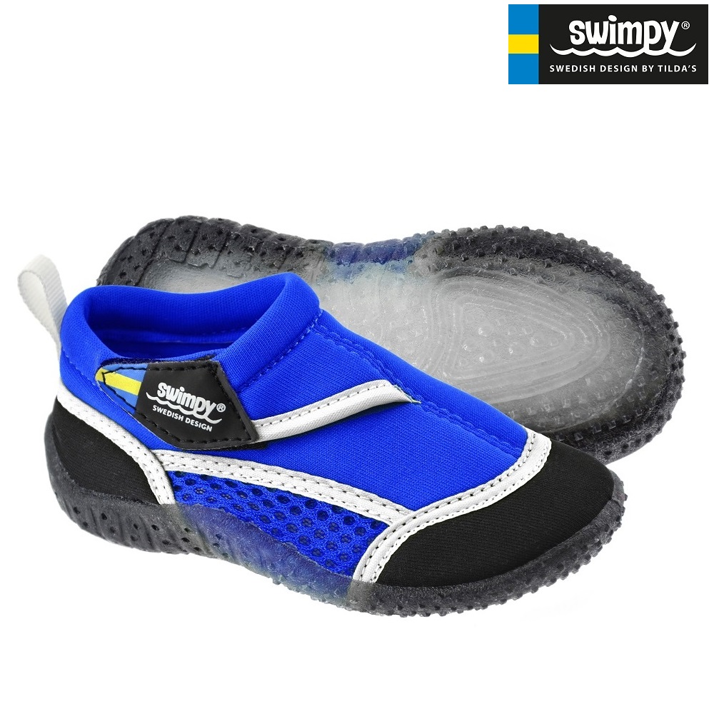 Pludmales un peldēšanas apavi bērniem un mazuļiem Swimpy Blue