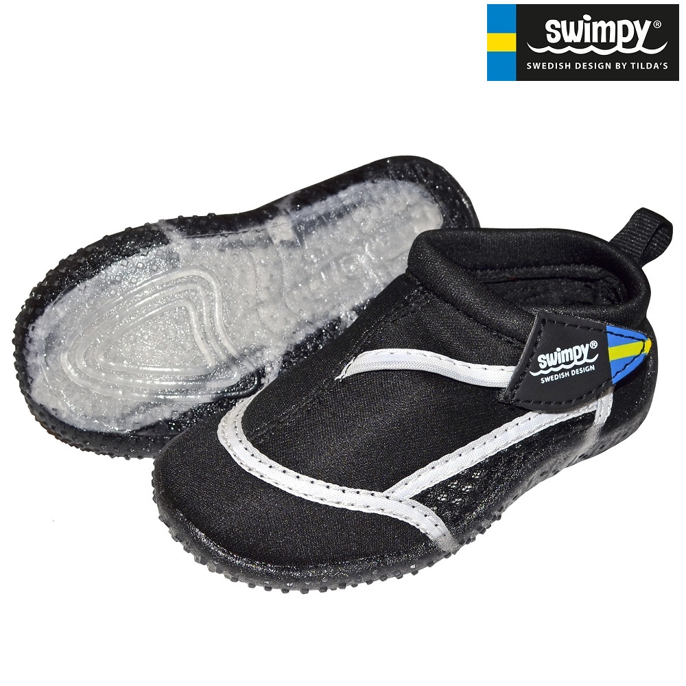 Pludmales un peldēšanas apavi bērniem un mazuļiem Swimpy Black