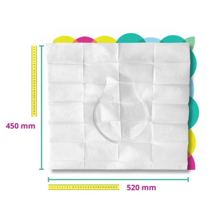 Higiēniski tualetes poda sēdekļa pārklāji – Wücetki Extra Wide