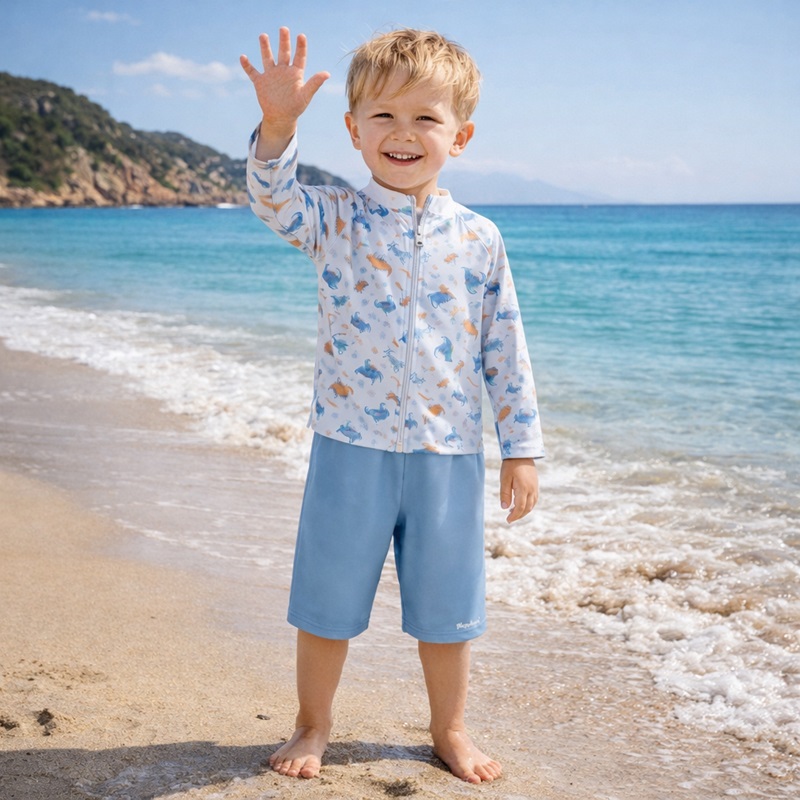 Peldkostīms bērniem ar UV aizsardzību Playshoes Dinos Allover