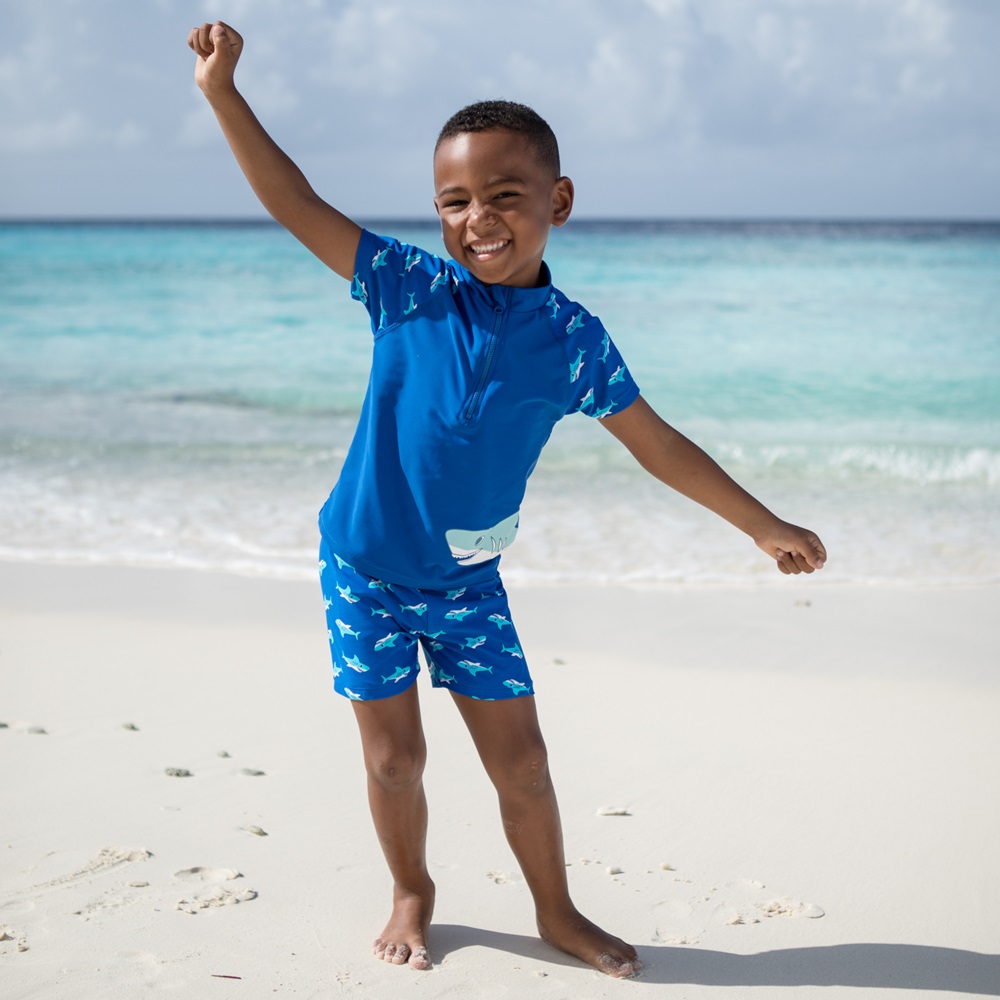 Bērnu UV krekls un peldbikses (set) - Playshoes Shark