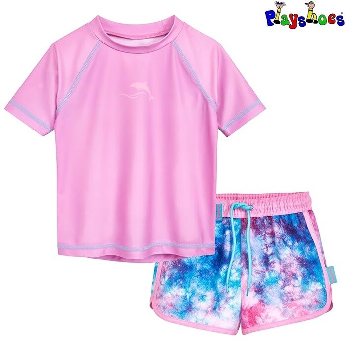 Bērnu UV krekls un peldbikses (set) Playshoes Batik Pink