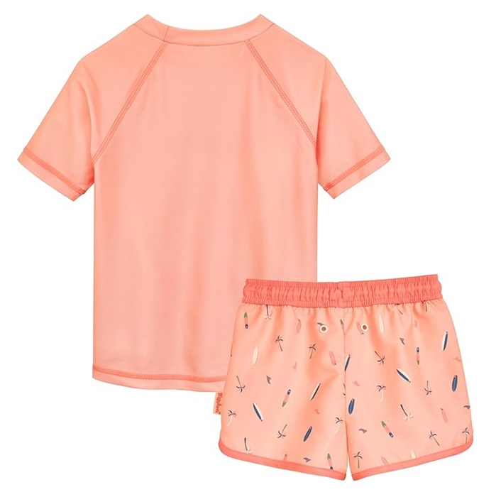 Bērnu UV krekls un peldbikses (set) Playshoes Surfboard Pink