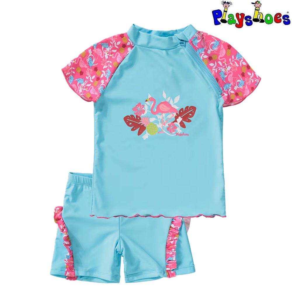 Bērnu UV krekls un peldbikses (set) - Playshoes Flamingo
