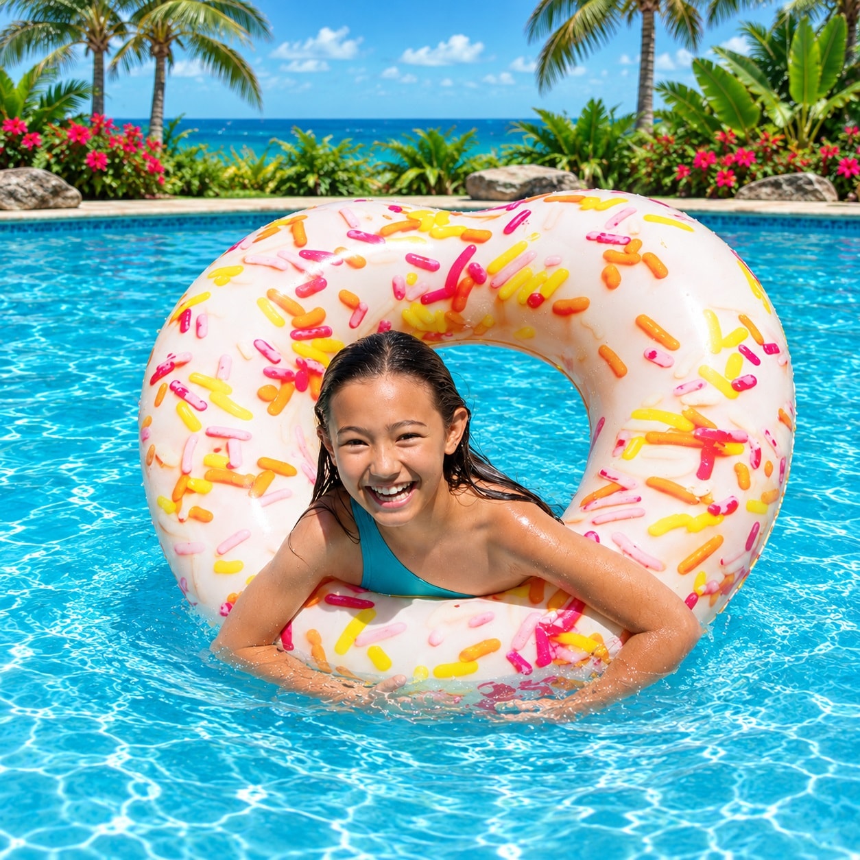 Peldriņķis XL - Intex Sprinkle Heart Donut