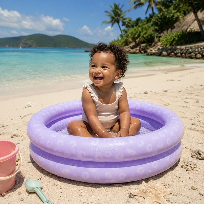 Mini piepūšamais baseins bērniem Swim Essentials Lilac Leopard