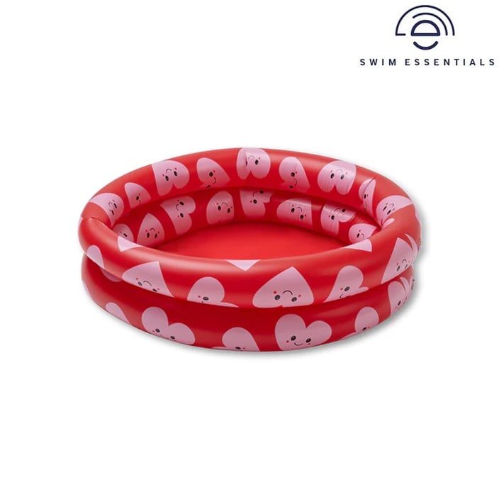 Mini piepūšamais baseins bērniem Swim Essentials Red Hearts