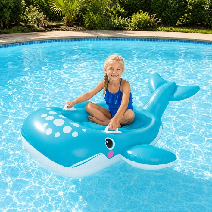 Piepūšamā peldrotaļlieta XXL - Intex Blue Whale
