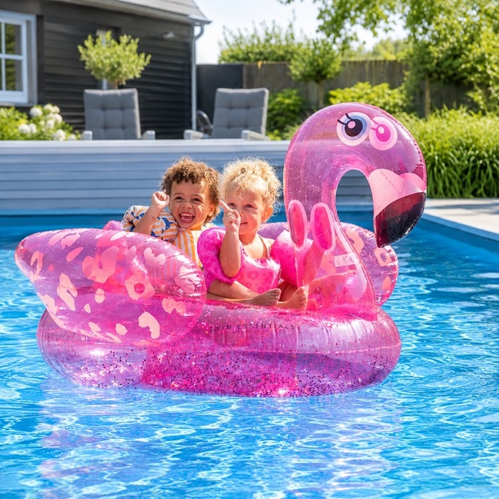 Piepūšamais dzīvnieks - Swim Essentials Neon Flamingo XXL