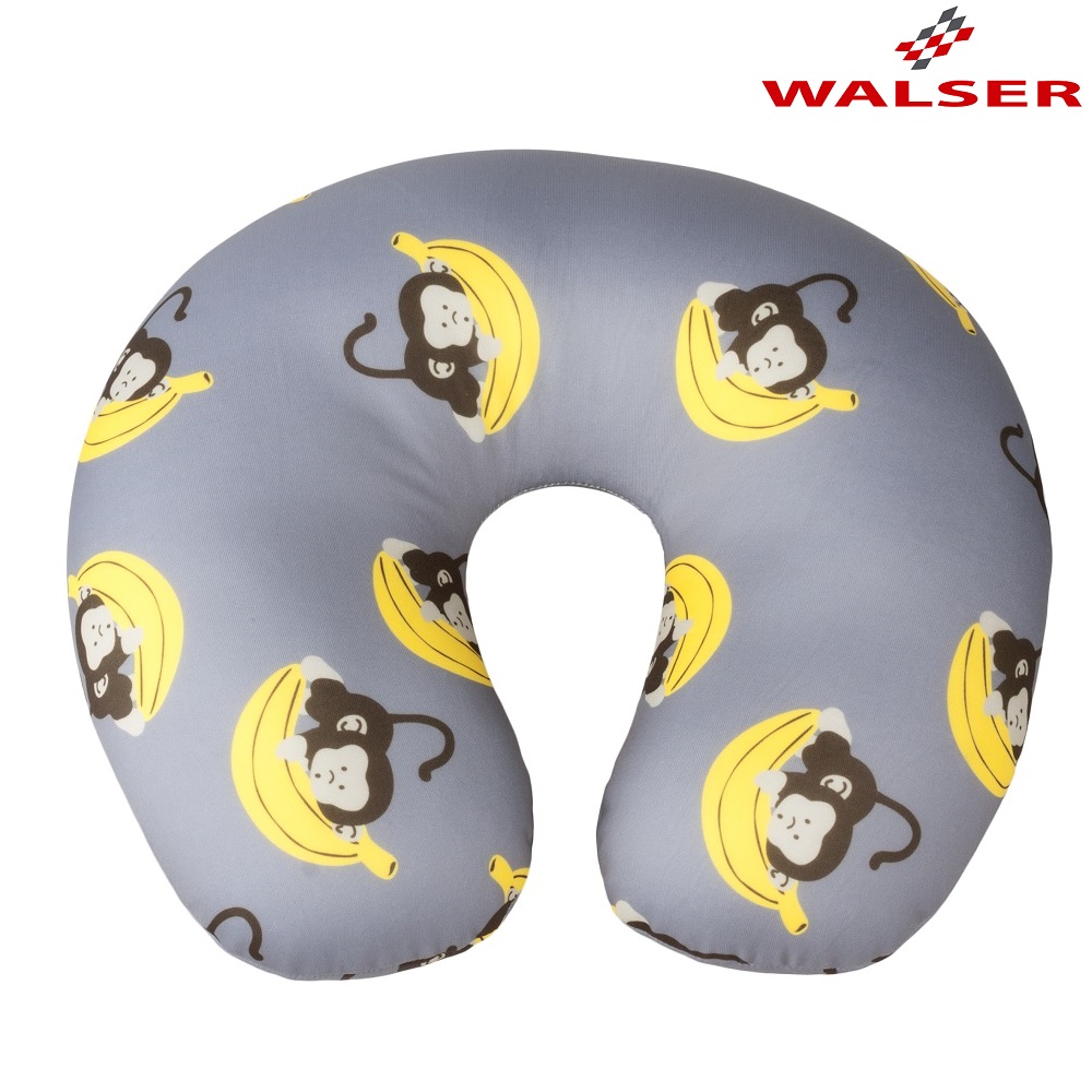 Ceļojuma spilvens bērniem Walser Grey Monkey Memory Foam